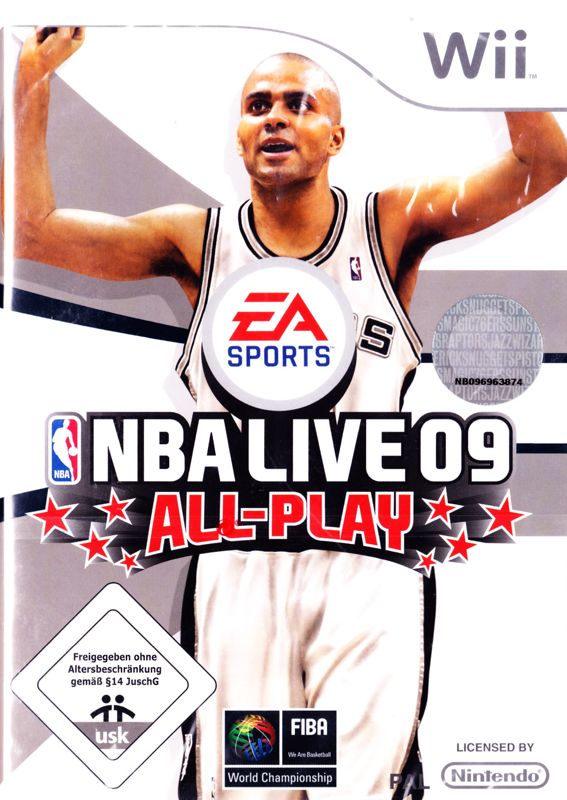 NBA Live 09 All-Play box art for Wii